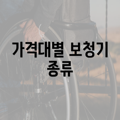 가격대별 보청기 종류