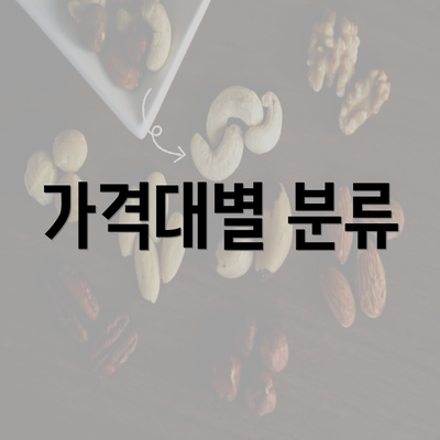 가격대별 분류