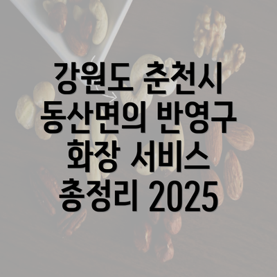 강원도 춘천시 동산면의 반영구 화장 서비스 총정리 2025