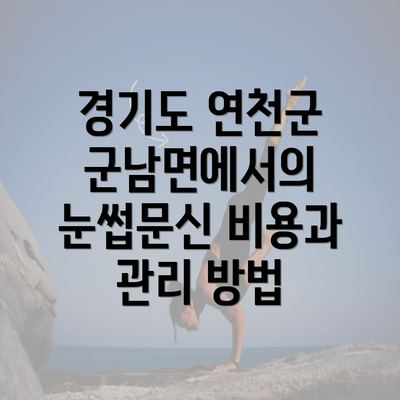 경기도 연천군 군남면에서의 눈썹문신 비용과 관리 방법