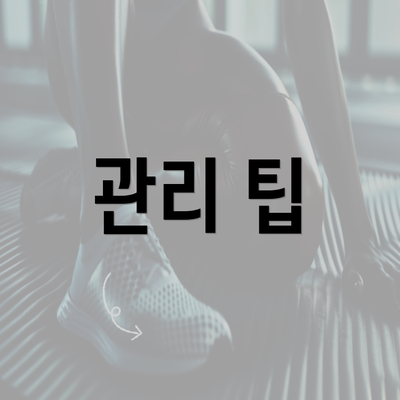 관리 팁