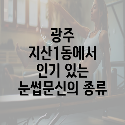 광주 지산1동에서 인기 있는 눈썹문신의 종류