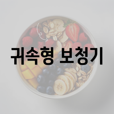 귀속형 보청기