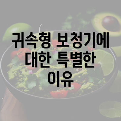 귀속형 보청기에 대한 특별한 이유