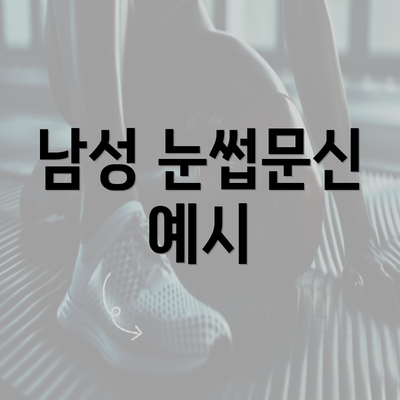 남성 눈썹문신 예시