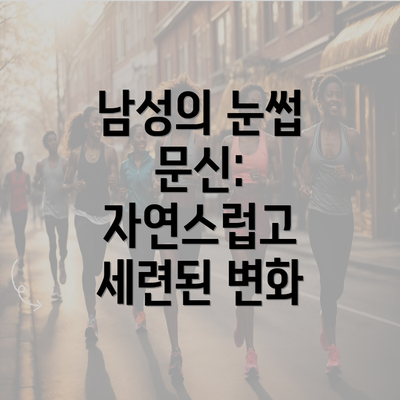 남성의 눈썹 문신: 자연스럽고 세련된 변화