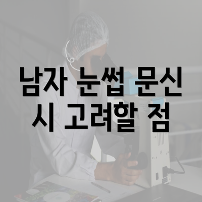 남자 눈썹 문신 시 고려할 점