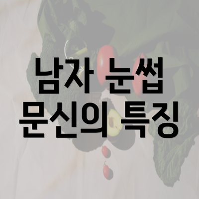 남자 눈썹 문신의 특징