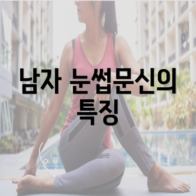 남자 눈썹문신의 특징