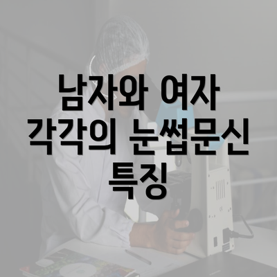 남자와 여자 각각의 눈썹문신 특징