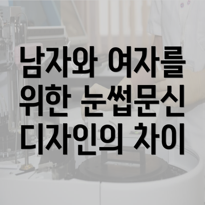 남자와 여자를 위한 눈썹문신 디자인의 차이