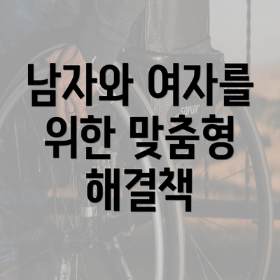 남자와 여자를 위한 맞춤형 해결책