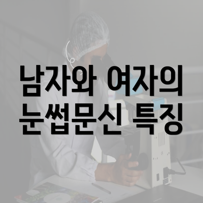 남자와 여자의 눈썹문신 특징