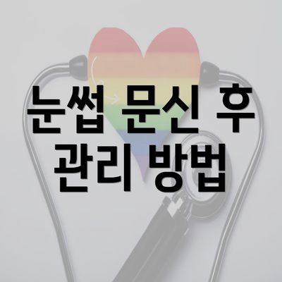 눈썹 문신 후 관리 방법