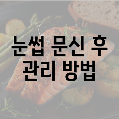 눈썹 문신 후 관리 방법