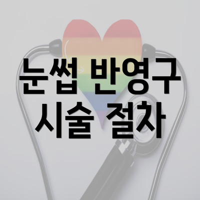 눈썹 반영구 시술 절차