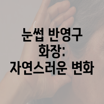 눈썹 반영구 화장: 자연스러운 변화