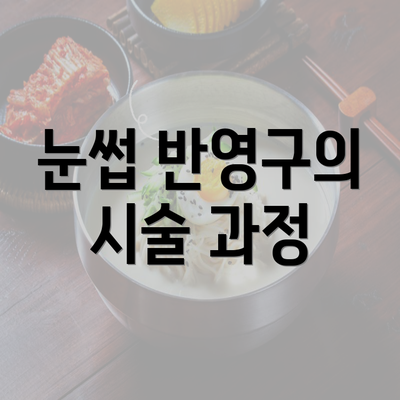 눈썹 반영구의 시술 과정