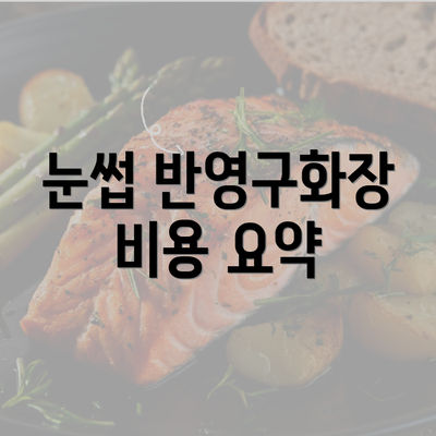 눈썹 반영구화장 비용 요약