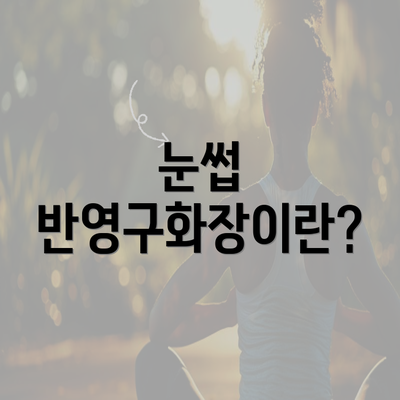 눈썹 반영구화장이란?