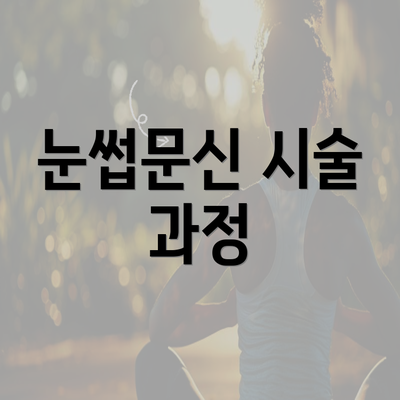 눈썹문신 시술 과정