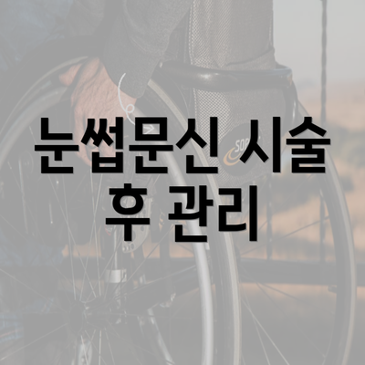 눈썹문신 시술 후 관리