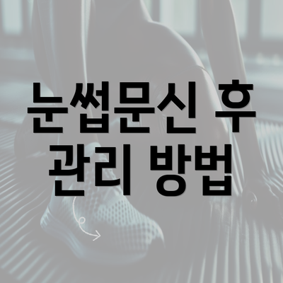 눈썹문신 후 관리 방법