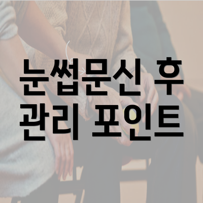 눈썹문신 후 관리 포인트