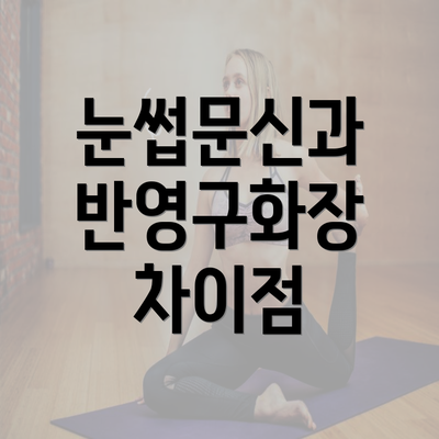 눈썹문신과 반영구화장 차이점