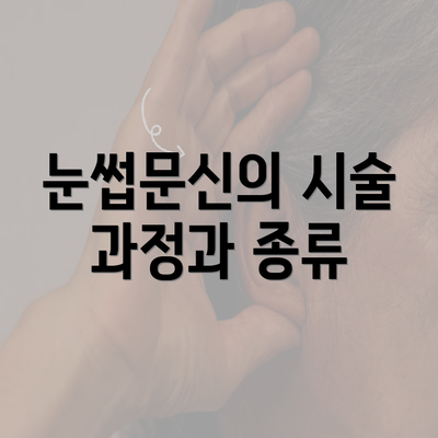 눈썹문신의 시술 과정과 종류