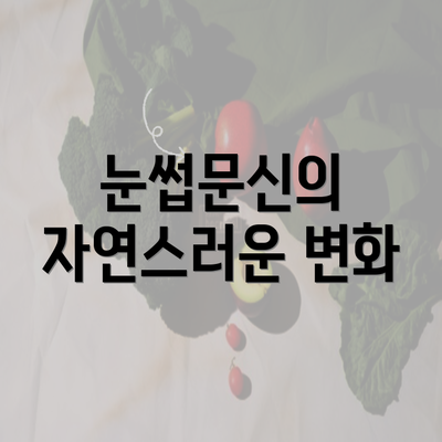 눈썹문신의 자연스러운 변화