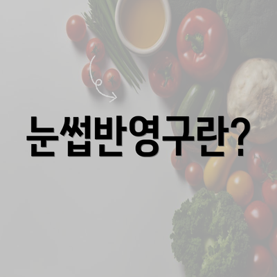 눈썹반영구란?