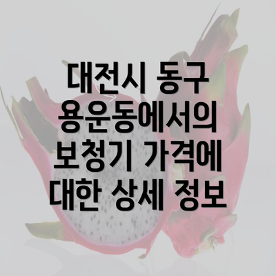 대전시 동구 용운동에서의 보청기 가격에 대한 상세 정보