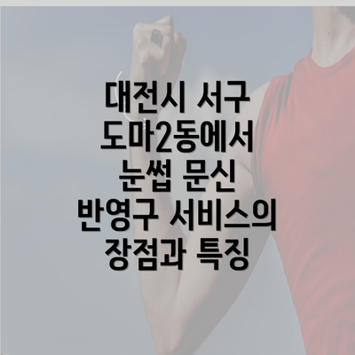 대전시 서구 도마2동에서 눈썹 문신 반영구 서비스의 장점과 특징