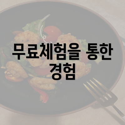 무료체험을 통한 경험