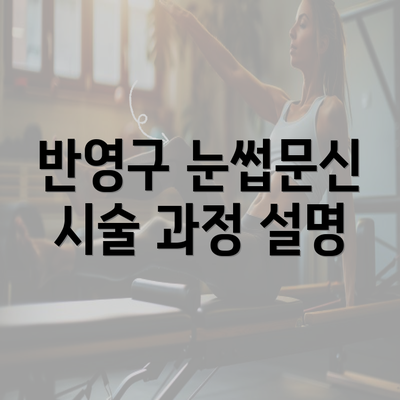 반영구 눈썹문신 시술 과정 설명