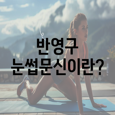 반영구 눈썹문신이란?