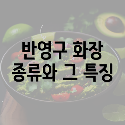 반영구 화장 종류와 그 특징