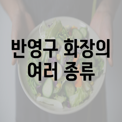 반영구 화장의 여러 종류