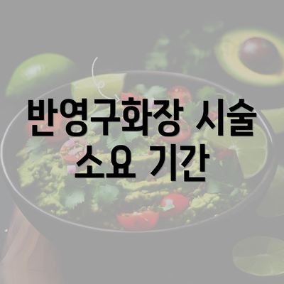 반영구화장 시술 소요 기간