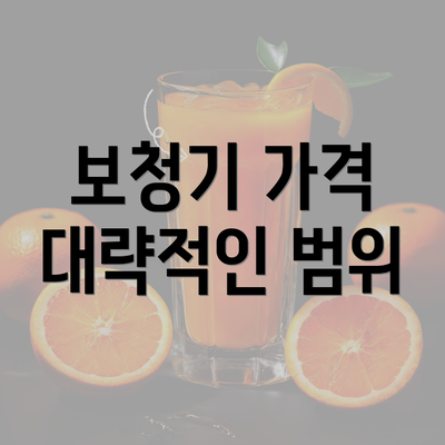 보청기 가격 대략적인 범위