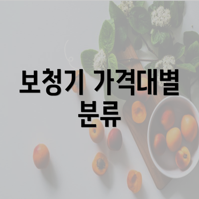 보청기 가격대별 분류