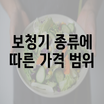 보청기 종류에 따른 가격 범위