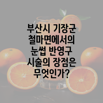 부산시 기장군 철마면에서의 눈썹 반영구 시술의 장점은 무엇인가?