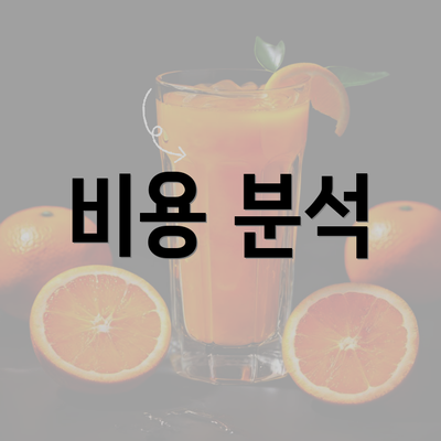 비용 분석