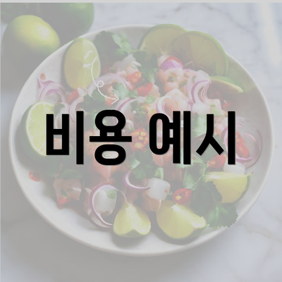 비용 예시