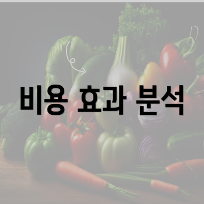 비용 효과 분석