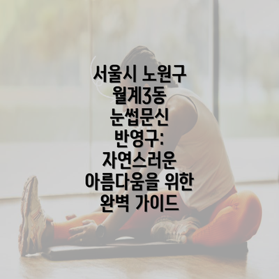 서울시 노원구 월계3동 눈썹문신 반영구: 자연스러운 아름다움을 위한 완벽 가이드