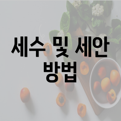 세수 및 세안 방법