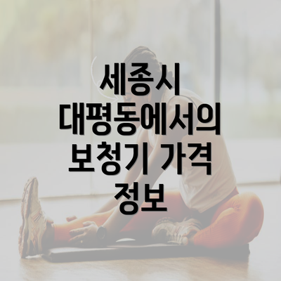 세종시 대평동에서의 보청기 가격 정보